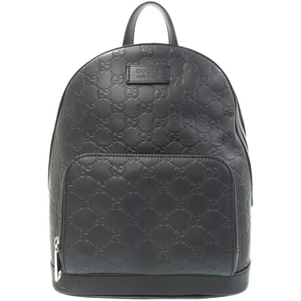 GUCCI Guccissima Signature Leather Backpack Black
